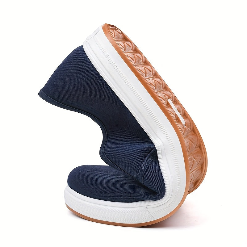 Saoirse | Homem Loafers Lona Slip On Painéis Elásticos