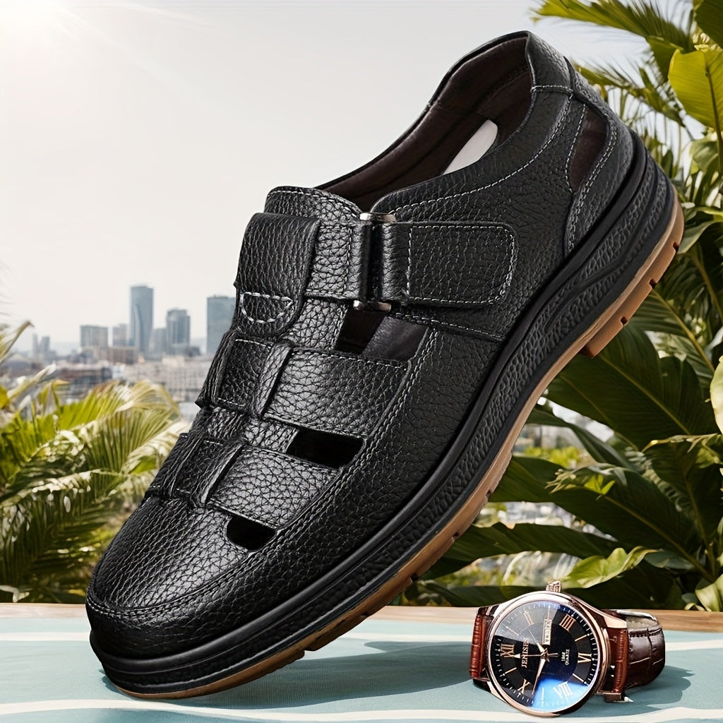 Lyra | Sandálias de Couro Masculinas Slip On