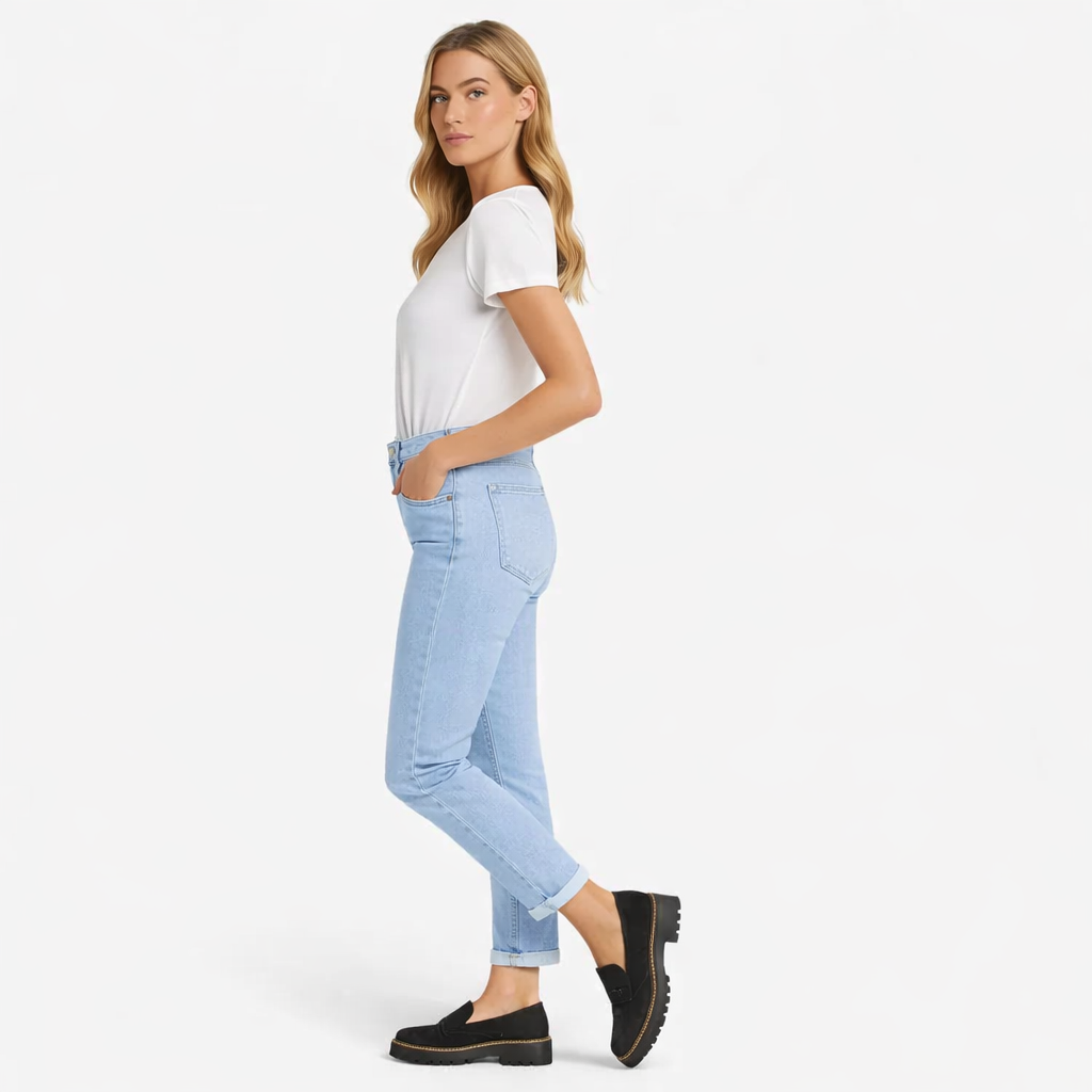 Gigi | Mocassins Femininos Conforto Salto Bloco Baixo