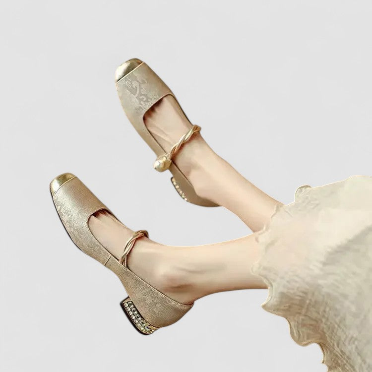 Thea | Sapatos Mary Jane Ortopédicos Salto Bloco Baixo