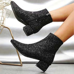 Halle | Mulheres Botins Glitter Salto