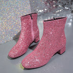 Halle | Mulheres Botins Glitter Salto