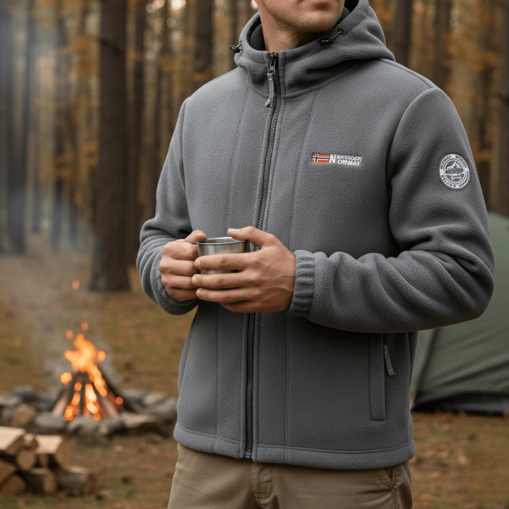 Vada | Casaco Fleece Masculino Corta-Vento Regular Fit