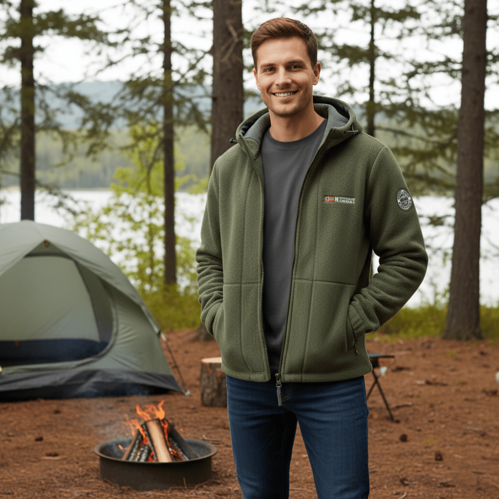 Vada | Casaco Fleece Masculino Corta-Vento Regular Fit