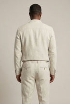 Conjunto de Linho para Homem | Casaco e Calças, Ajuste Relaxado