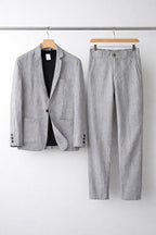 Conjunto de Linho para Homem | Casaco e Calças, Ajuste Relaxado