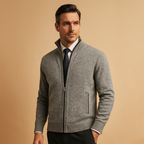 Clea | Homem Cardigan Malha com Fecho Zip
