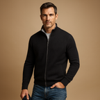 Clea | Homem Cardigan Malha com Fecho Zip