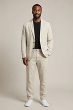 Wilhelmina | Conjunto Masculino Linho Blazer e Calça Relaxed Fit