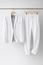 Wilhelmina | Conjunto Masculino Linho Blazer e Calça Relaxed Fit