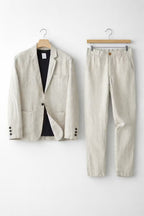 Wilhelmina | Conjunto Masculino Linho Blazer e Calça Relaxed Fit