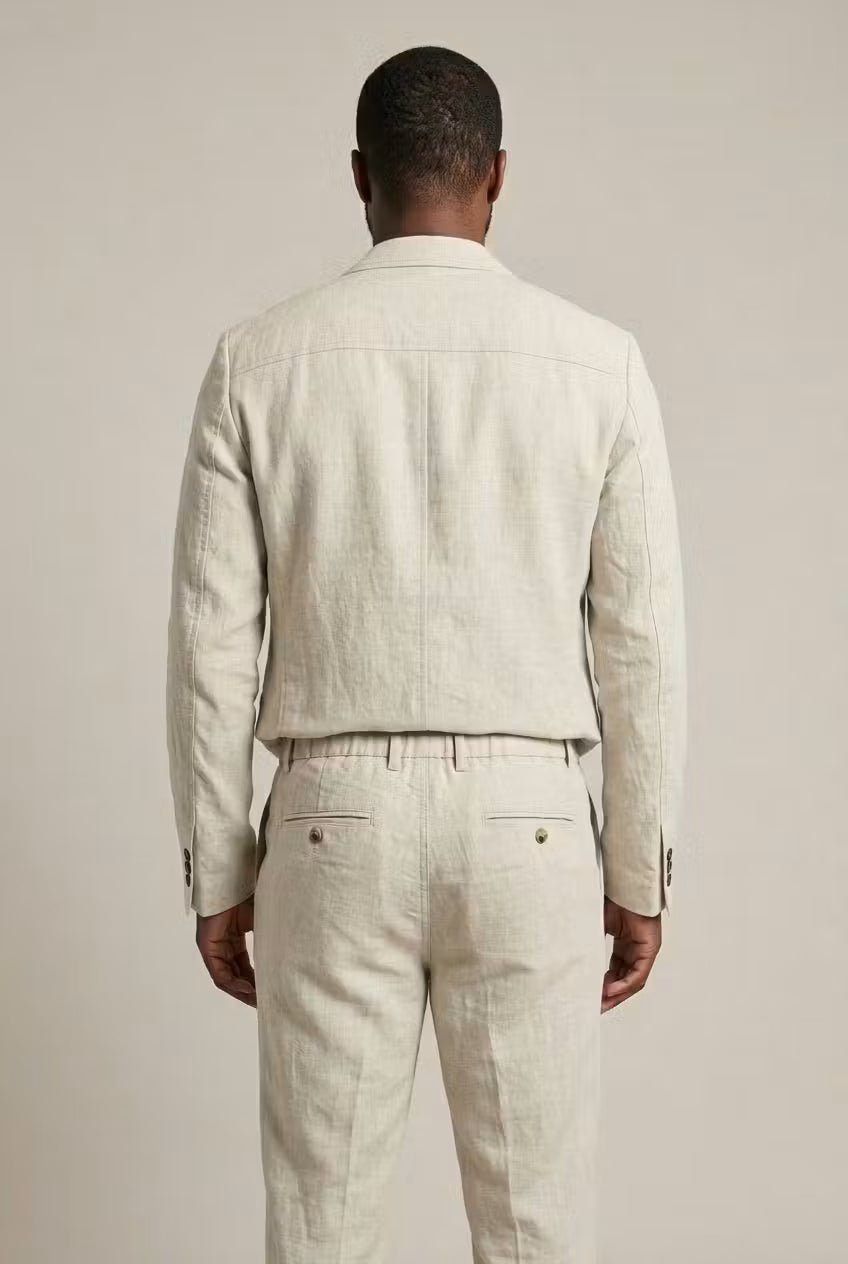 Wilhelmina | Conjunto Masculino Linho Blazer e Calça Relaxed Fit