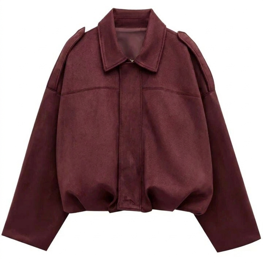Jaqueta Bomber Cropped com Zíper