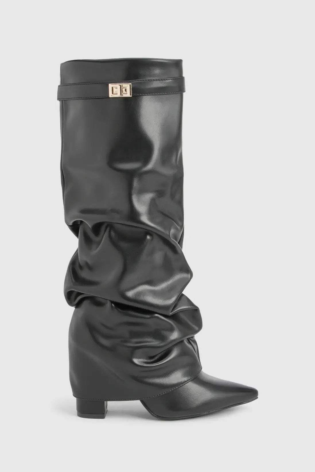 Botas Slouch Femininas | Bico Pontiagudo e Salto Baixo
