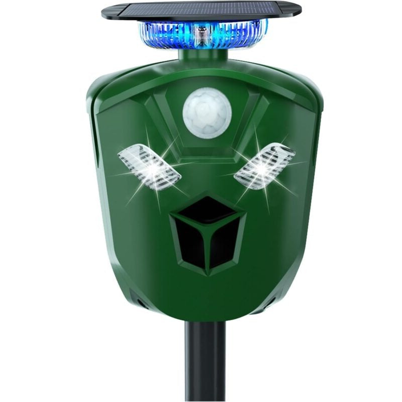 Faline | Repelente Ultrassônico Solar 360° | Sensor de Movimento, LED | Animais