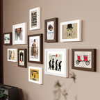 Iris | Conjunto de Molduras para Fotos | 11 Peças, Estilo Clássico, Sem Furos | Decoração Sala