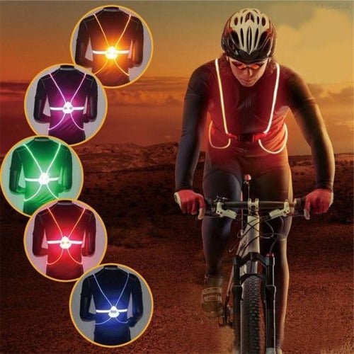 Xanthe | Colete LED Refletivo 360° | Segurança Noturna para Corredores e Ciclistas