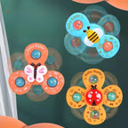 Inez | Brinquedo Spinner com Ventosa | Conjunto para Banho e Carro | 3 Peças