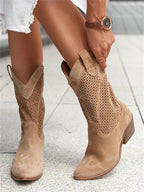 Botas Cano Médio com Fecho Mulher