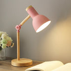 Fleur | Candeeiro de Mesa LED | Design Nórdico Ajustável | Metal e Madeira