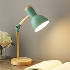 Fleur | Candeeiro de Mesa LED | Design Nórdico Ajustável | Metal e Madeira