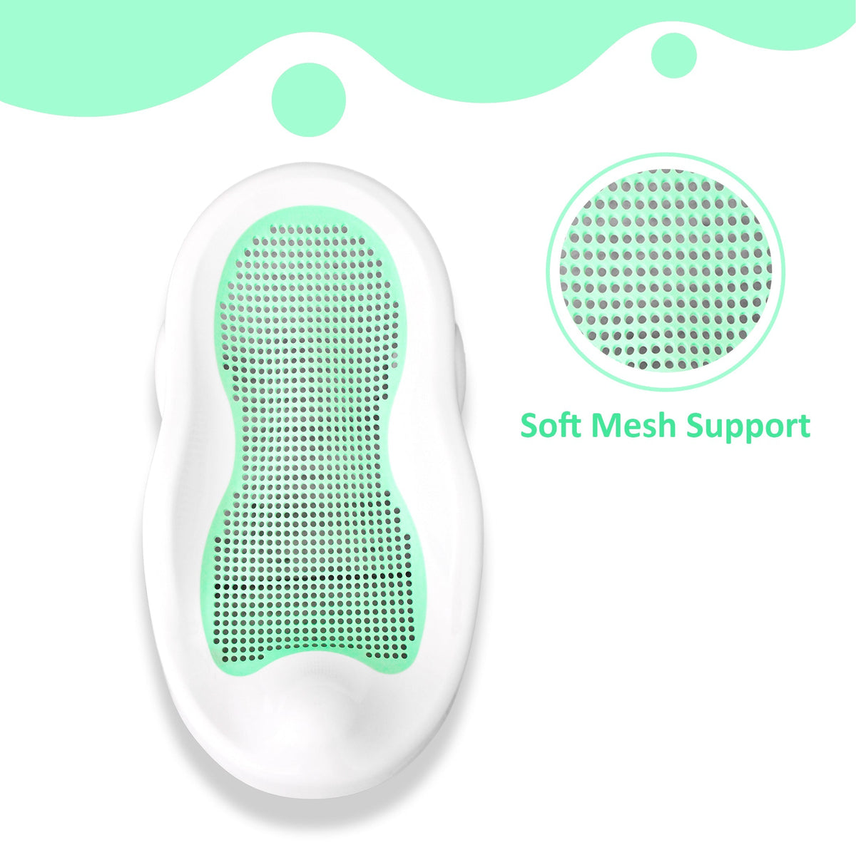 Yara | Cadeira de Banho para Bebé | Segura, Dobrável | Verde e Rosa