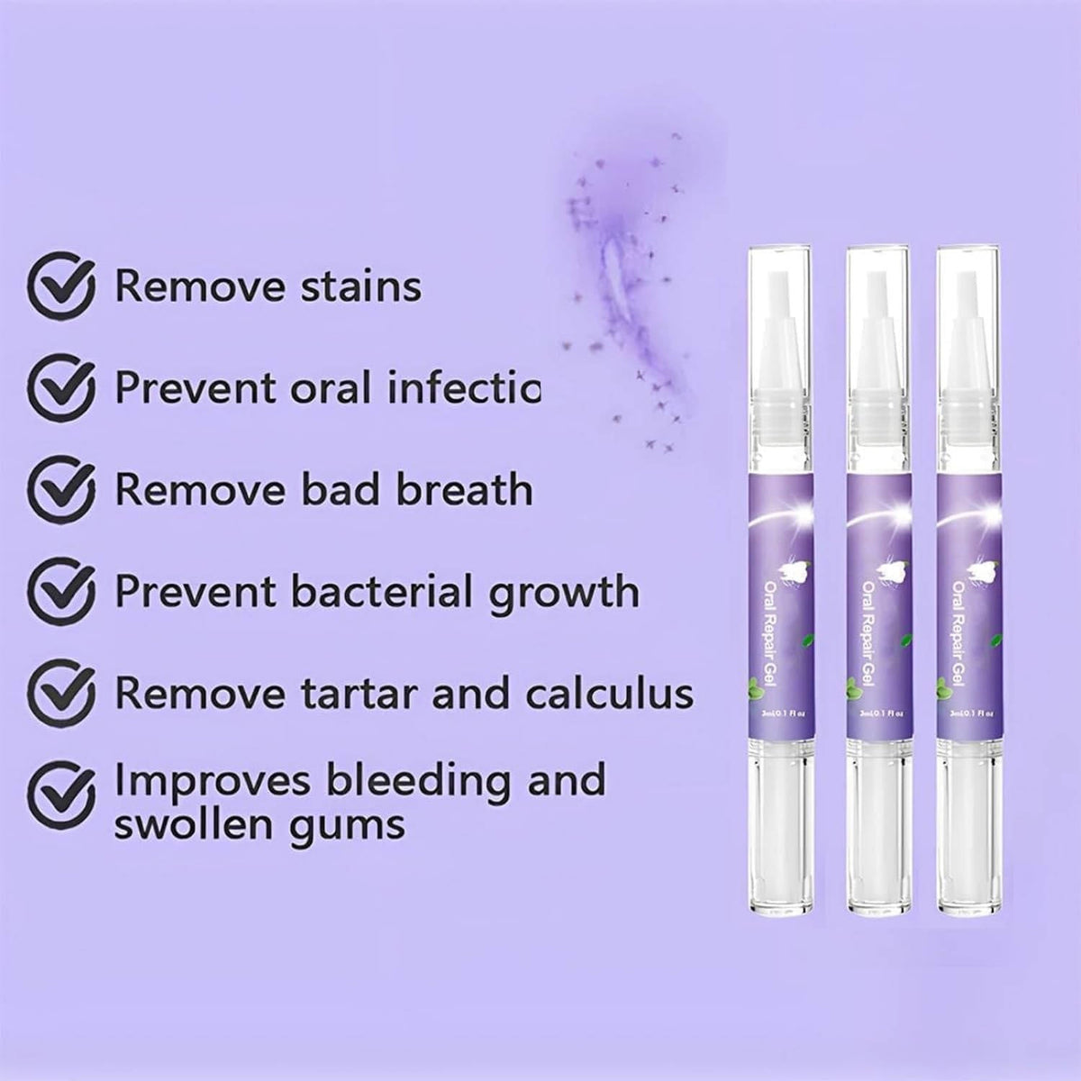 Gel Oral para Cães | Reparador, Antibacteriano | Kit com 3 Unidades