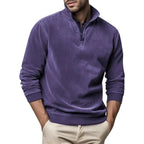 Homem Camisola Fleece Quarto Zip Regular Fit