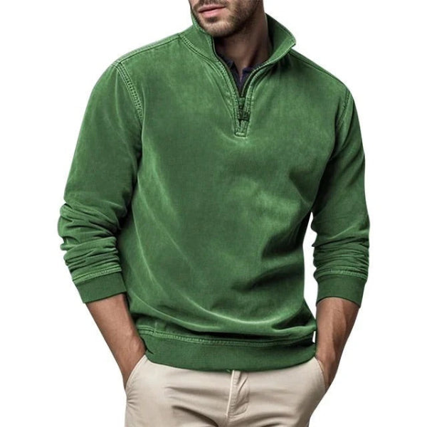 Homem Camisola Fleece Quarto Zip Regular Fit