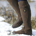 Botas Impermeáveis Cano Alto | Mulher, Couro, Fivela