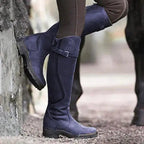 Botas Impermeáveis Cano Alto | Mulher, Couro, Fivela