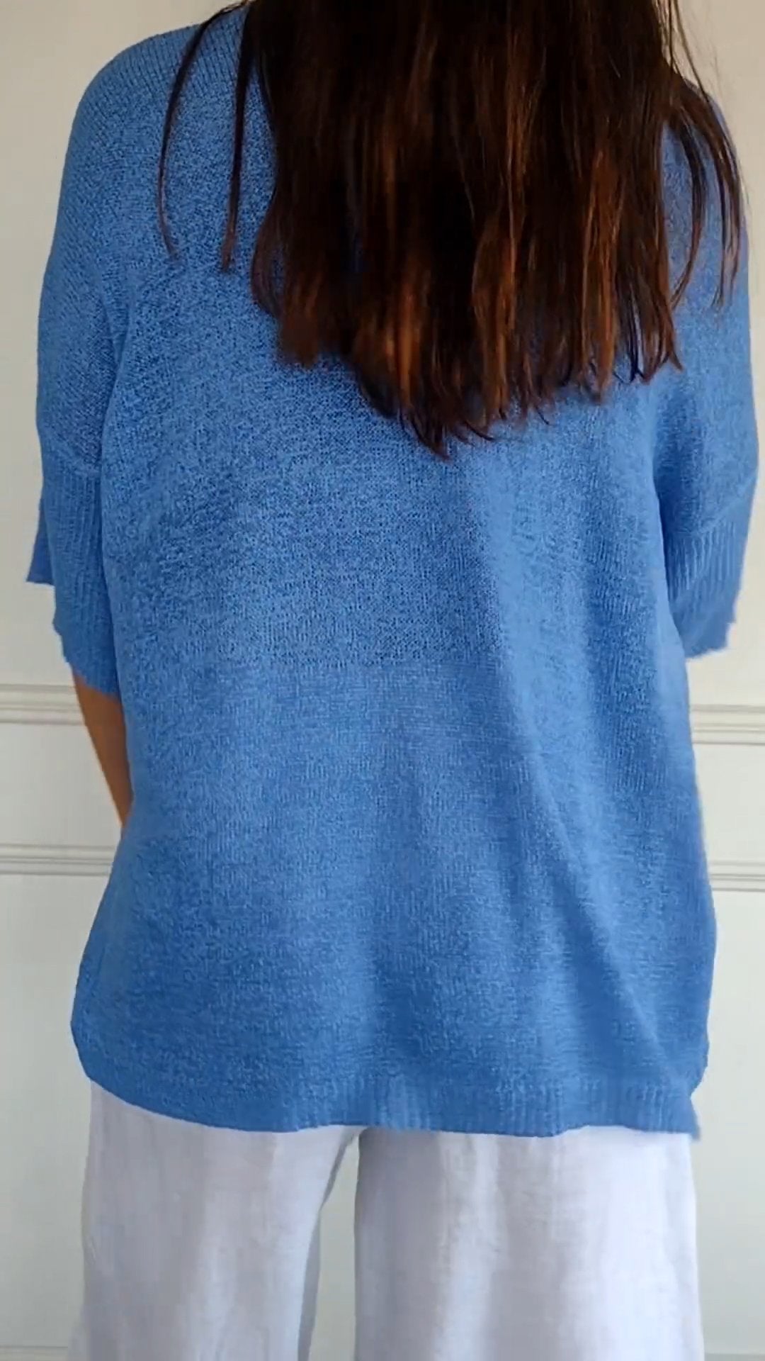 Top de Tricot Mulher | Decote V | Manga Longa, Estilo Casual