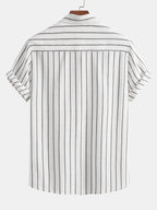 Conjunto masculino linho camisa e calça 2 peças casual