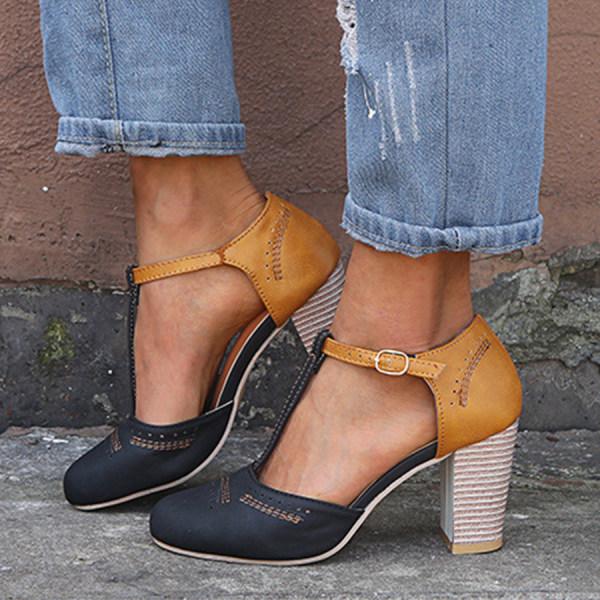 Leah | Mulher Scarpin Salto Bloco 5cm