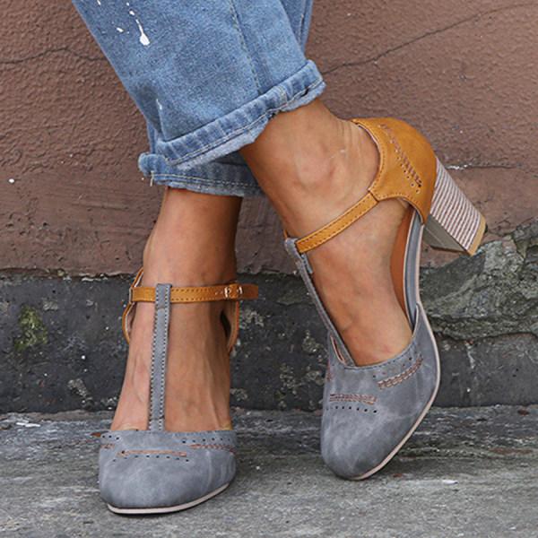 Leah | Mulher Scarpin Salto Bloco 5cm