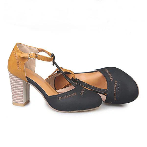 Leah | Mulher Scarpin Salto Bloco 5cm