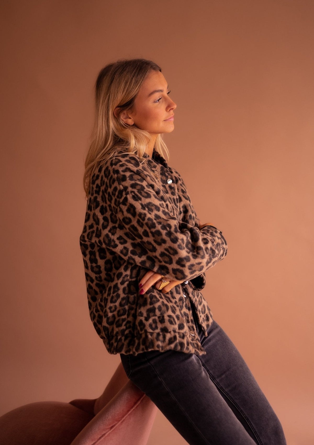Nina | Mulher Casaco Animal Print com Forro