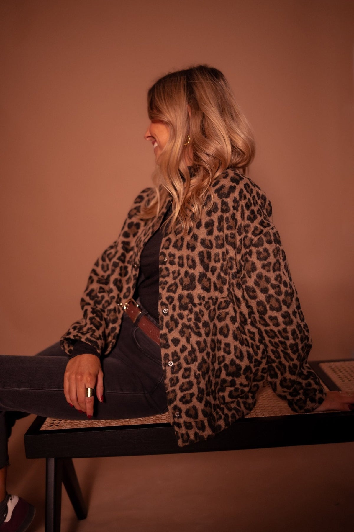 Nina | Mulher Casaco Animal Print com Forro