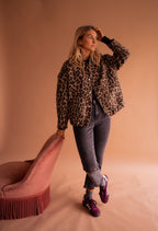 Nina | Mulher Casaco Animal Print com Forro