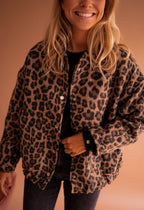 Nina | Mulher Casaco Animal Print com Forro