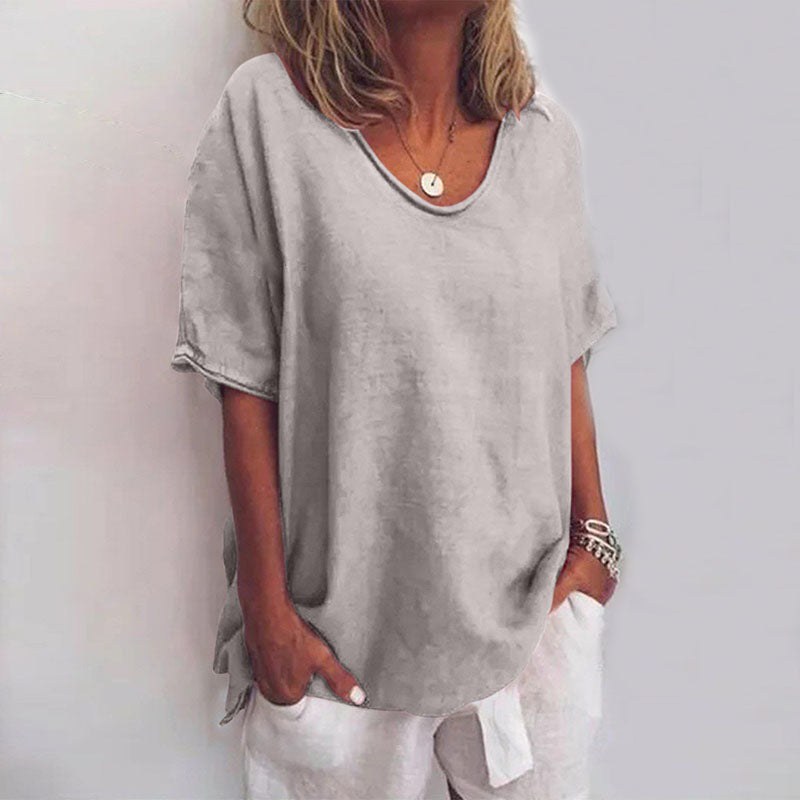 Romy | Blusa Feminina Manga Curta Folgada