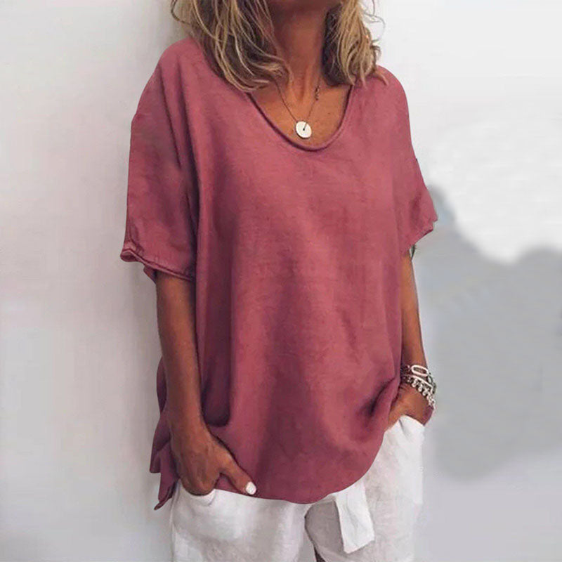 Romy | Blusa Feminina Manga Curta Folgada