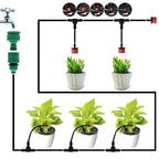 Sistema de irrigação automático para jardim com mangueira e sprinklers ajustáveis