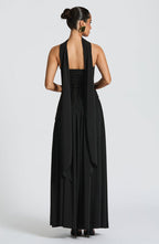 Halcyon | Vestido Maxi Mulher Corpete sem Alças Fenda