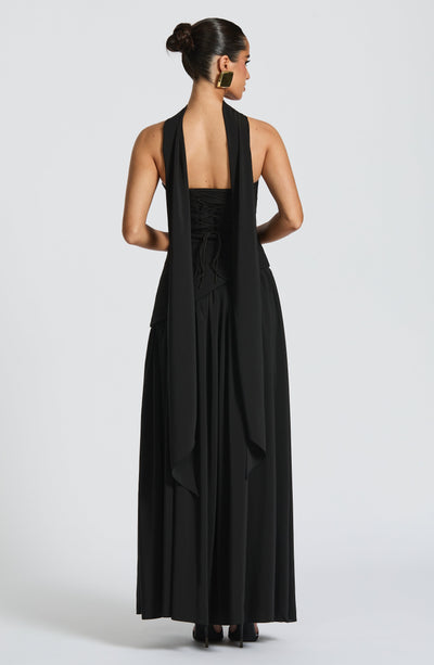 Halcyon | Vestido Maxi Mulher Corpete sem Alças Fenda