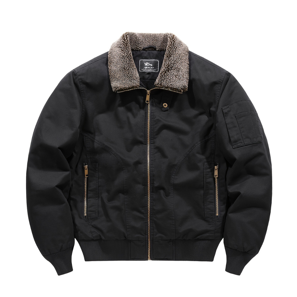 Faline | Homem Bomber Jacket Colarinho Fecho