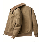 Faline | Homem Bomber Jacket Colarinho Fecho