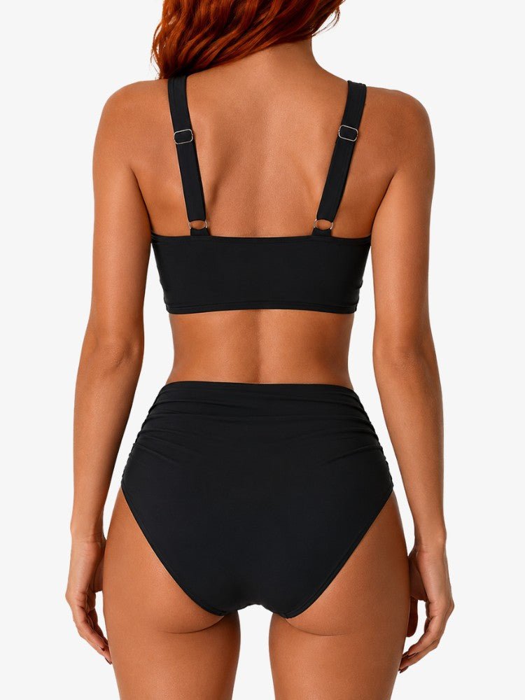 Bikini Feminino Cintura Alta de Duas Peças