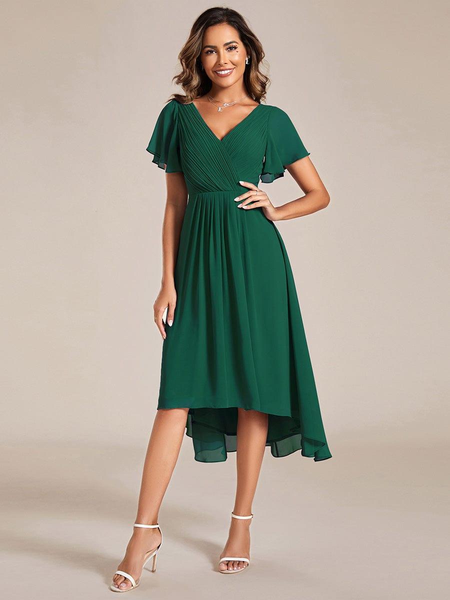 Vestido de Mulher em Chiffon Assimétrico | Cintura Império