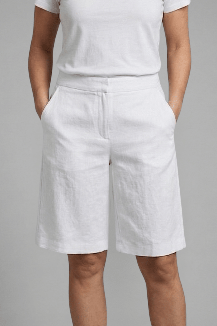 Shorts Feminino Cintura Alta Algodão Elástico